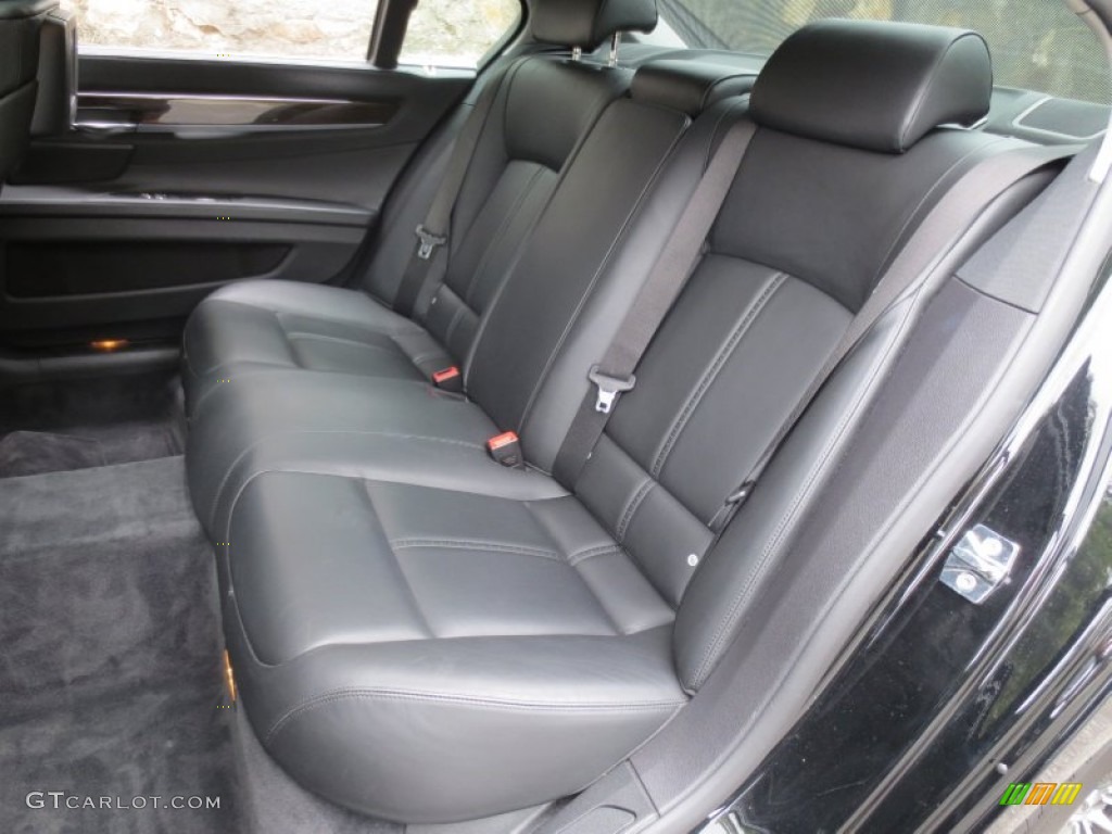 Black Nappa Leather Interior 2009 BMW 7 Series 750Li Sedan Photo #66038673