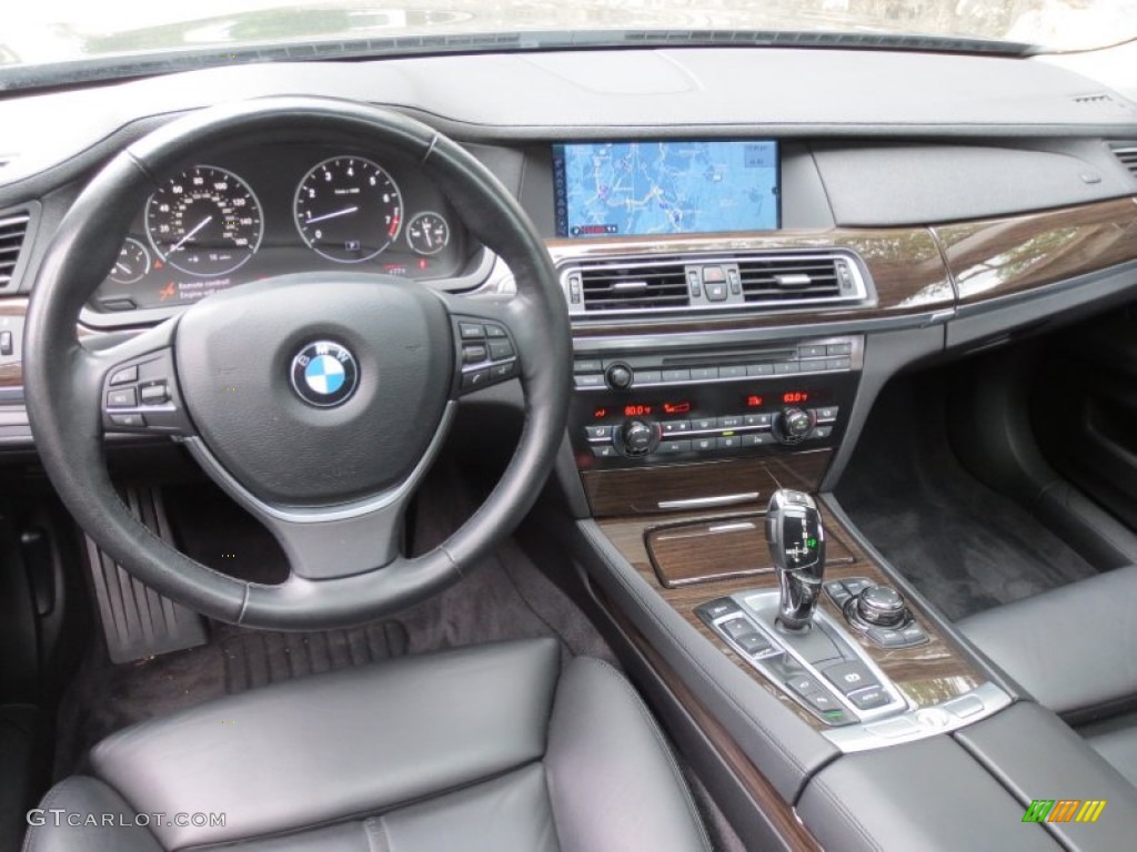 2009 BMW 7 Series 750Li Sedan Black Nappa Leather Dashboard Photo #66038970