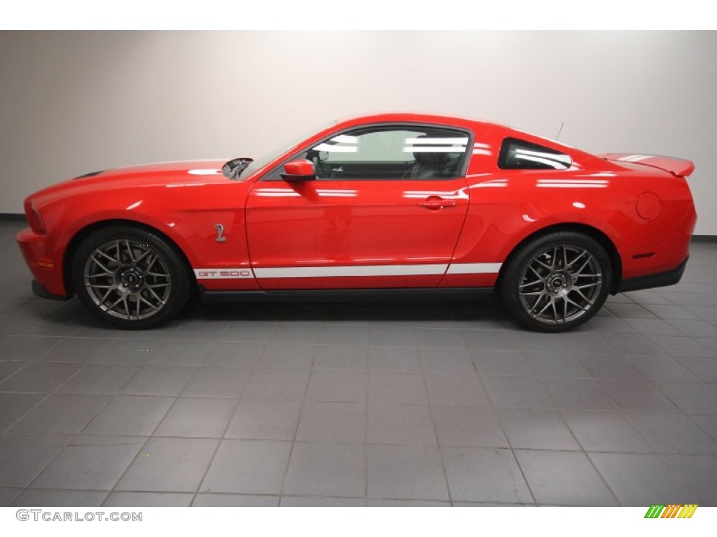 2011 Mustang Shelby GT500 SVT Performance Package Coupe - Race Red / Charcoal Black/White photo #15