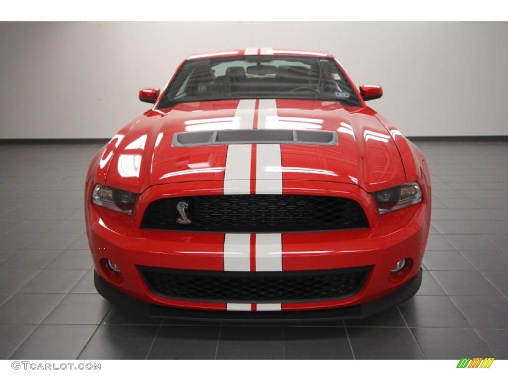 2011 Mustang Shelby GT500 SVT Performance Package Coupe - Race Red / Charcoal Black/White photo #19