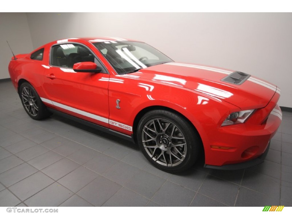 2011 Mustang Shelby GT500 SVT Performance Package Coupe - Race Red / Charcoal Black/White photo #21