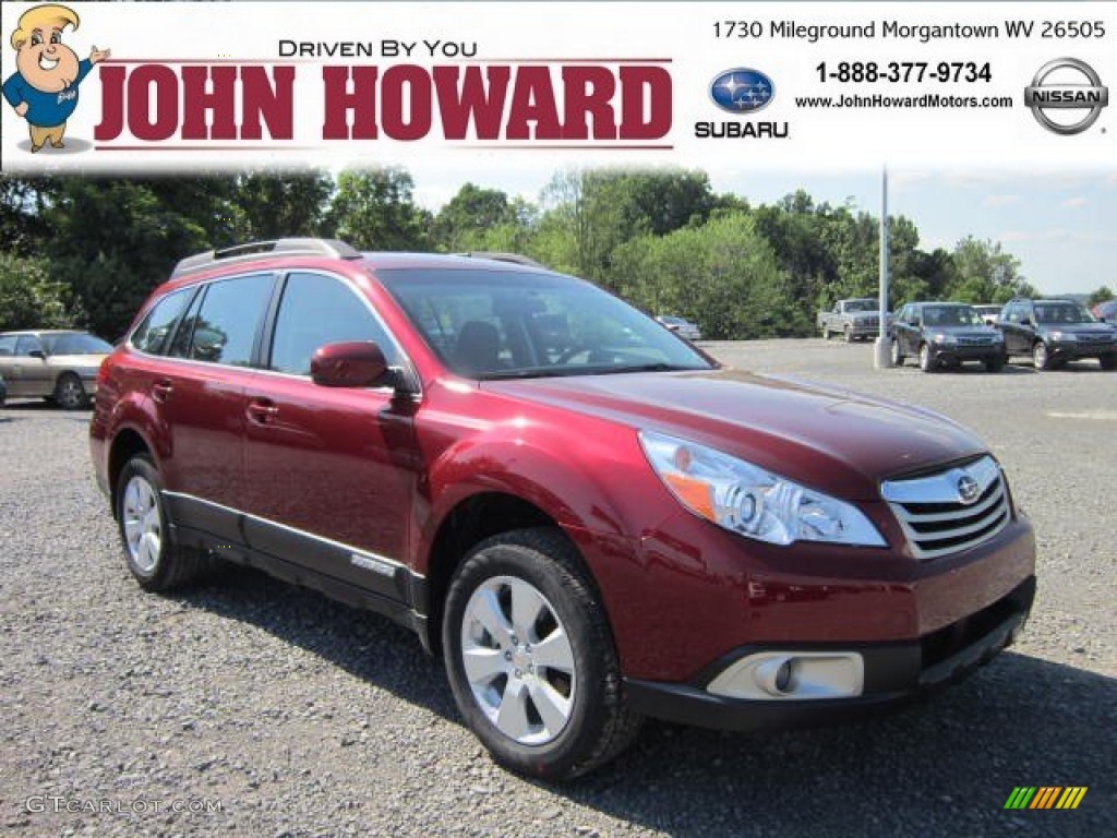 2012 Outback 2.5i - Ruby Red Pearl / Off Black photo #1