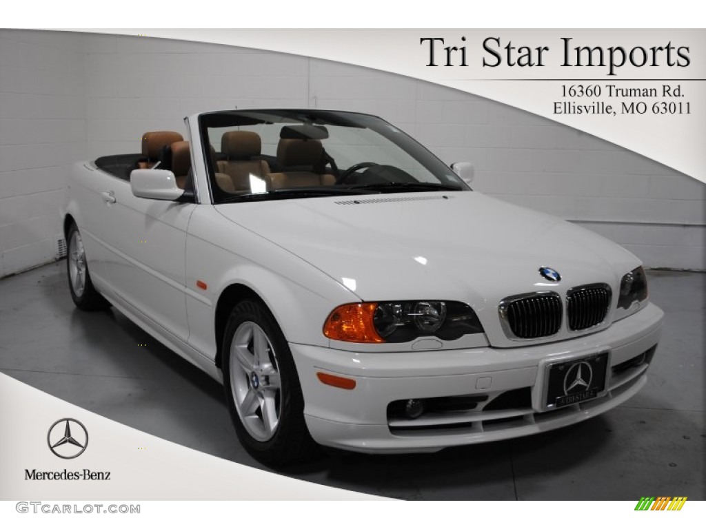 2002 3 Series 325i Convertible - Alpine White / Sand photo #1