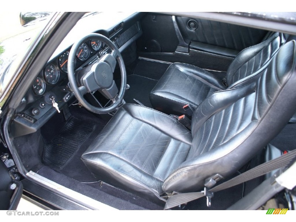Black Interior 1984 Porsche 911 Carrera Targa Photo #66044866