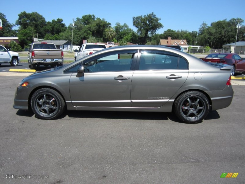 2008 Civic Si Sedan - Galaxy Gray Metallic / Black photo #11