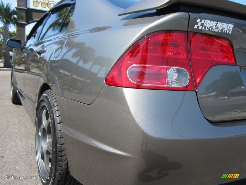 2008 Civic Si Sedan - Galaxy Gray Metallic / Black photo #17