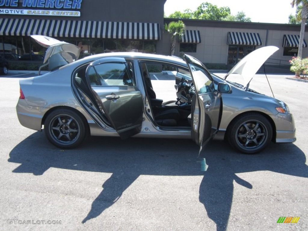 2008 Civic Si Sedan - Galaxy Gray Metallic / Black photo #20