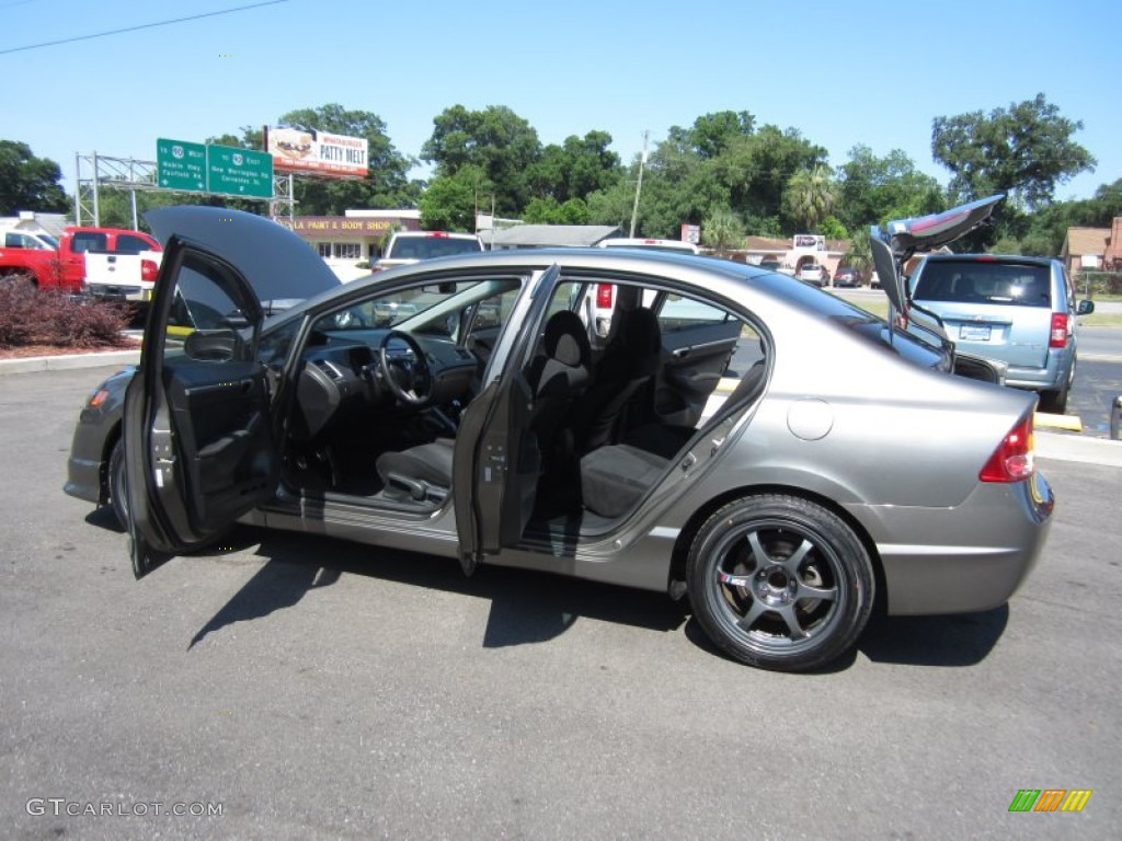 2008 Civic Si Sedan - Galaxy Gray Metallic / Black photo #23