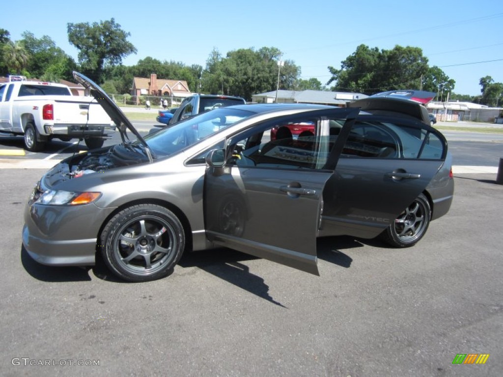 2008 Civic Si Sedan - Galaxy Gray Metallic / Black photo #25