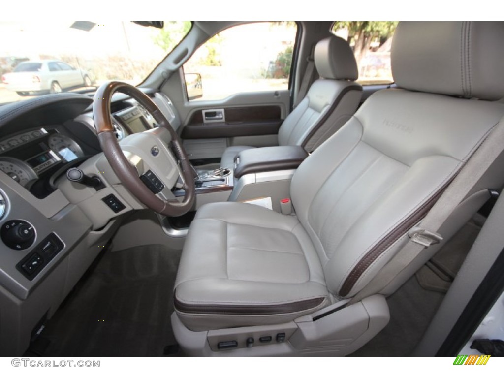 Medium Stone Leather/Sienna Brown Interior 2009 Ford F150 Platinum SuperCrew 4x4 Photo #66048994