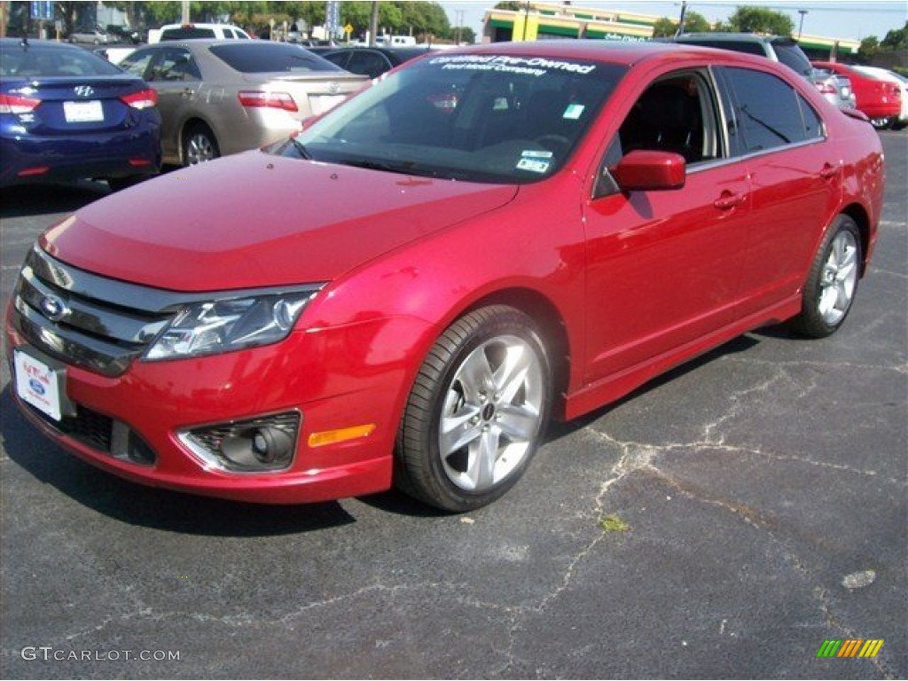 2011 Fusion Sport - Red Candy Metallic / Sport Black/Charcoal Black photo #24