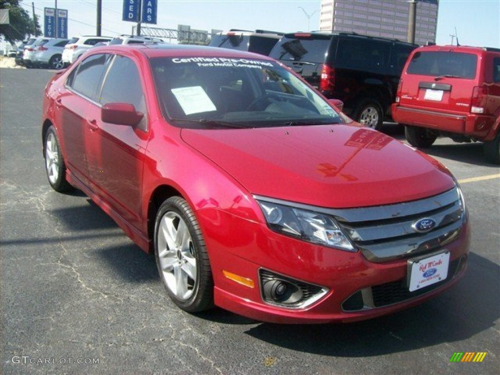 2011 Fusion Sport - Red Candy Metallic / Sport Black/Charcoal Black photo #26