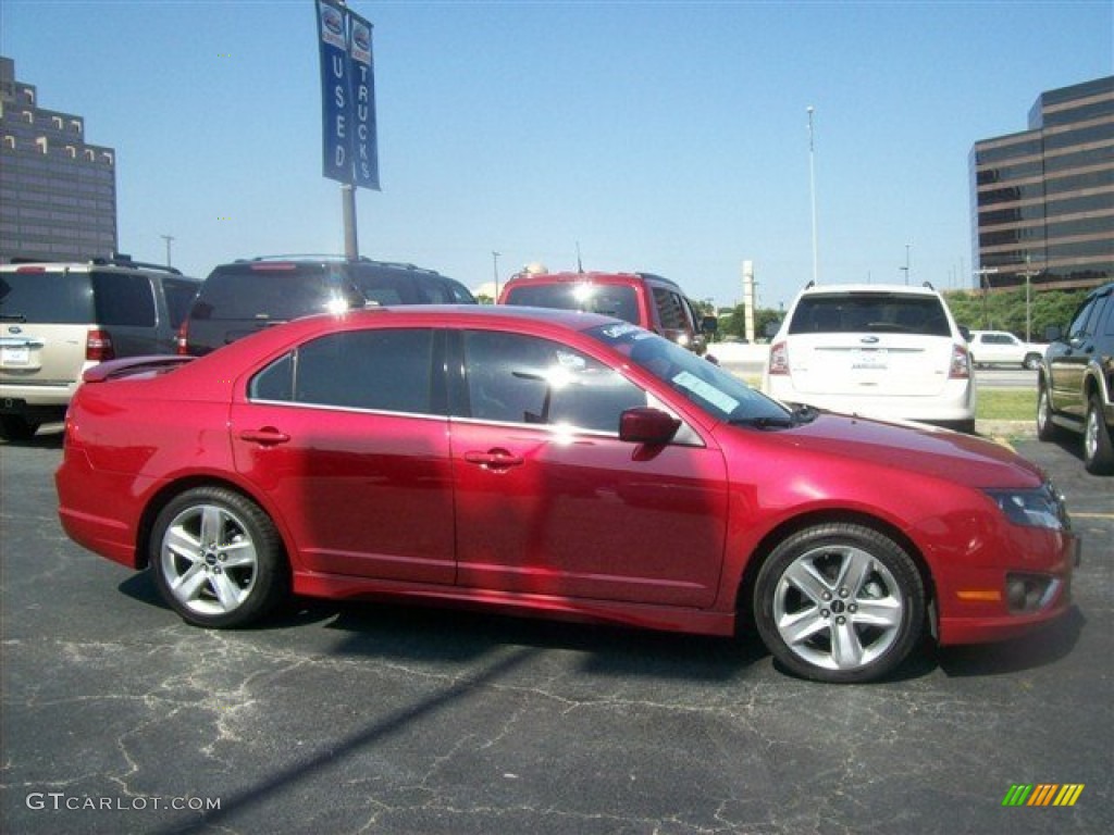 2011 Fusion Sport - Red Candy Metallic / Sport Black/Charcoal Black photo #46
