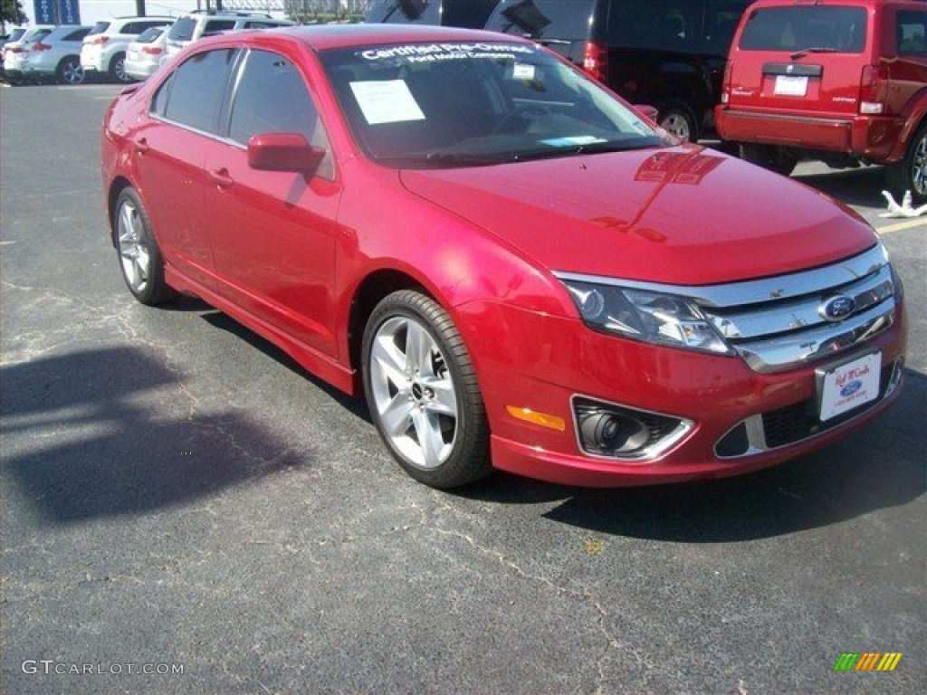 2010 Fusion Sport - Red Candy Metallic / Charcoal Black/Sport Black photo #1