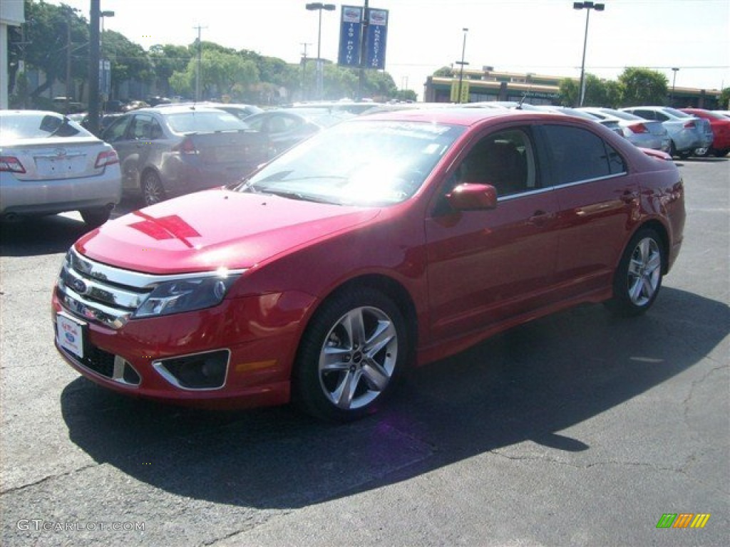 2010 Fusion Sport - Red Candy Metallic / Charcoal Black/Sport Black photo #28