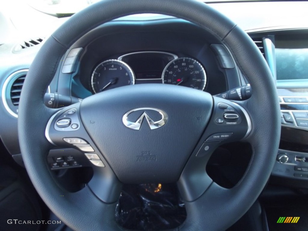 2013 Infiniti JX 35 Graphite Steering Wheel Photo #66052120