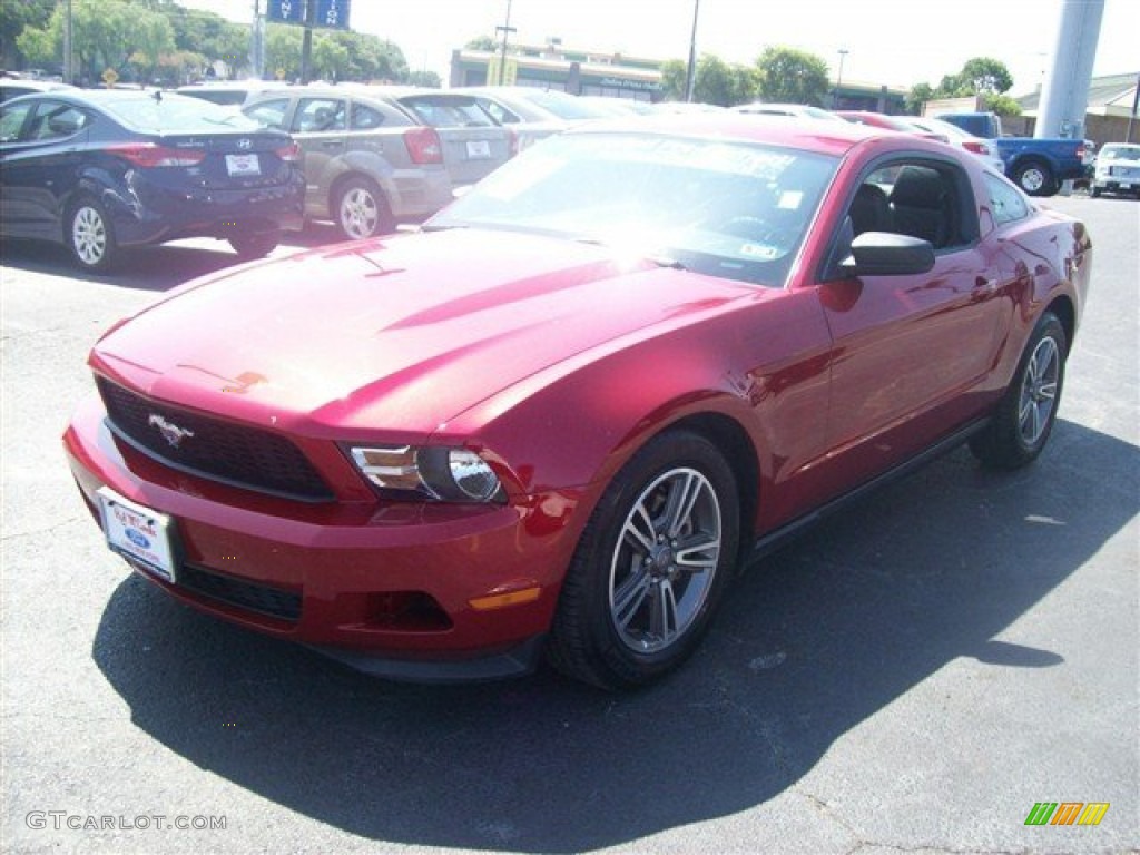2011 Mustang V6 Premium Coupe - Red Candy Metallic / Charcoal Black photo #22
