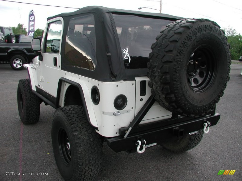 2001 Wrangler Sahara 4x4 - Stone White / Camel/Dark Green photo #6