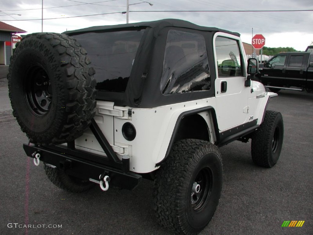 2001 Wrangler Sahara 4x4 - Stone White / Camel/Dark Green photo #8
