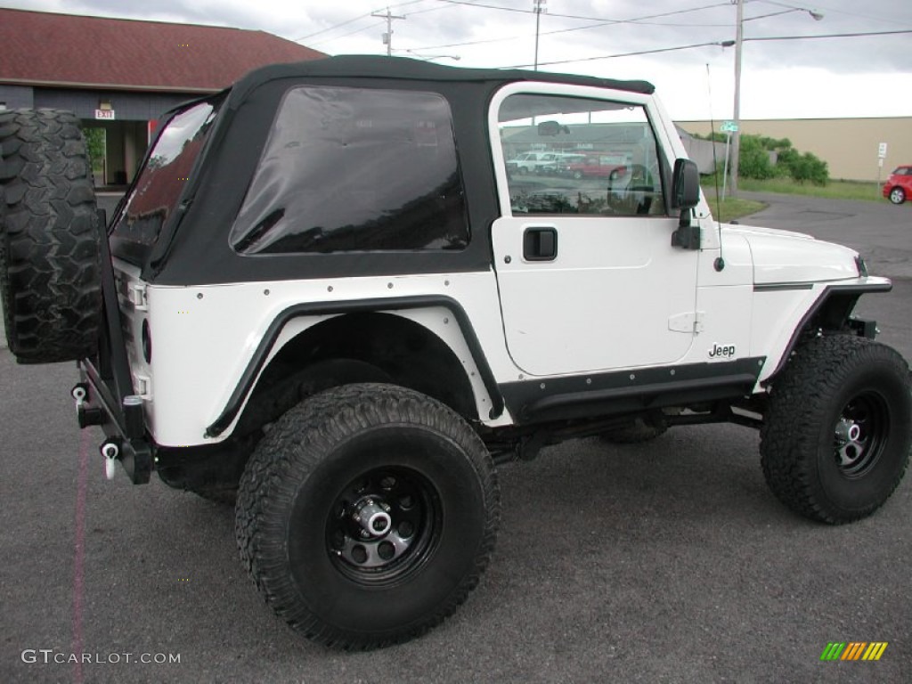 2001 Wrangler Sahara 4x4 - Stone White / Camel/Dark Green photo #9