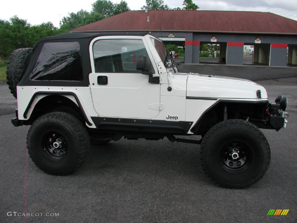 2001 Wrangler Sahara 4x4 - Stone White / Camel/Dark Green photo #11