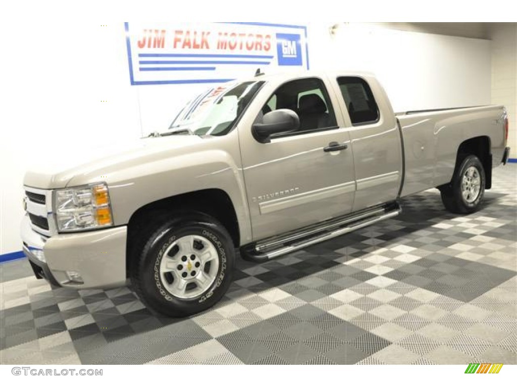 2009 Silverado 1500 LT Extended Cab 4x4 - Silver Birch Metallic / Ebony photo #26