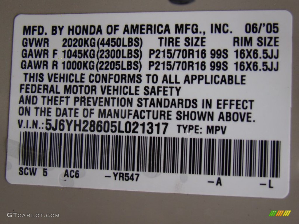 2005 Element EX AWD - Cargo Khaki / Black/Gray photo #26