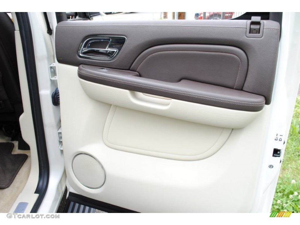 2010 Cadillac Escalade ESV Platinum AWD Cocoa/Light Linen Door Panel Photo #66055866