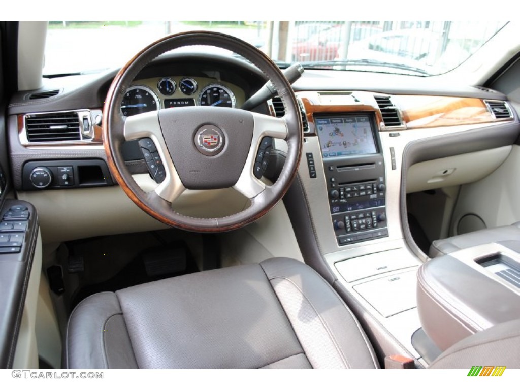 2010 Cadillac Escalade ESV Platinum AWD Cocoa/Light Linen Dashboard Photo #66056021