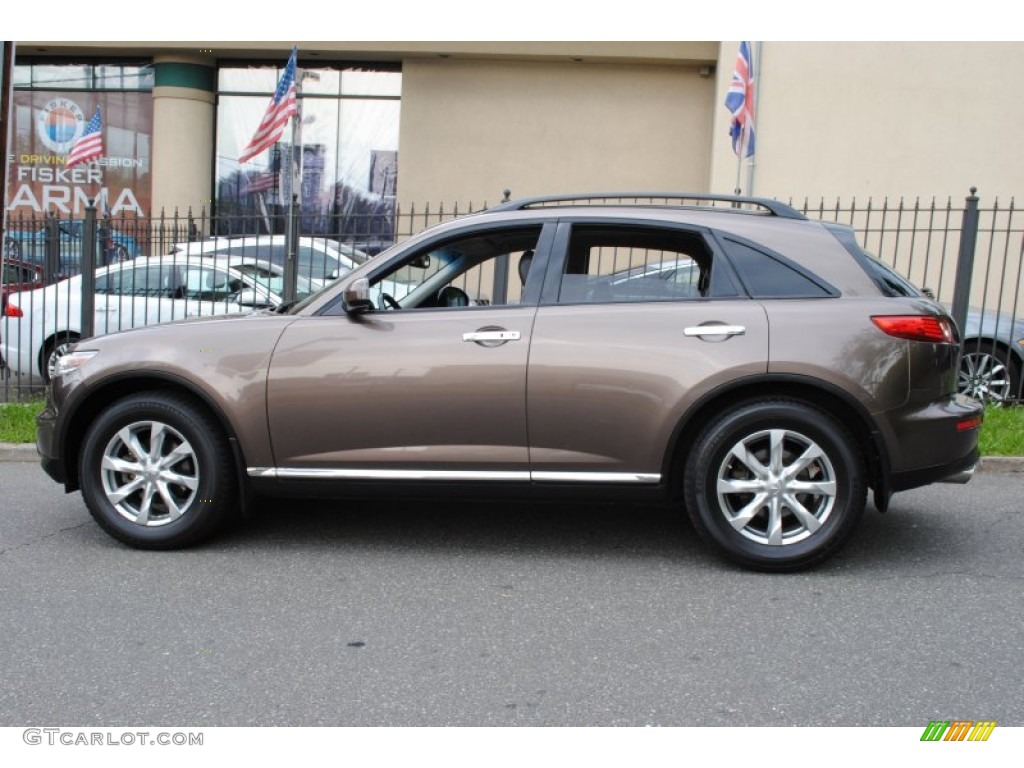 2007 FX 35 AWD - Autumn Copper Metallic / Brick/Black photo #3