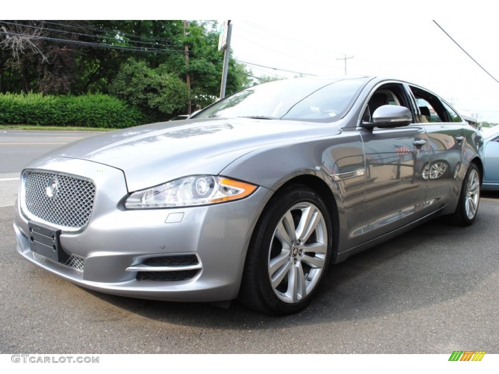 2011 XJ XJL - Lunar Grey Metallic / Jet Black/Ivory photo #1