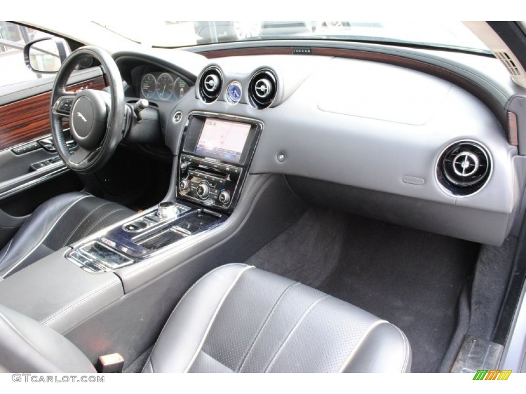 2011 Jaguar XJ XJL Jet Black/Ivory Dashboard Photo #66056348