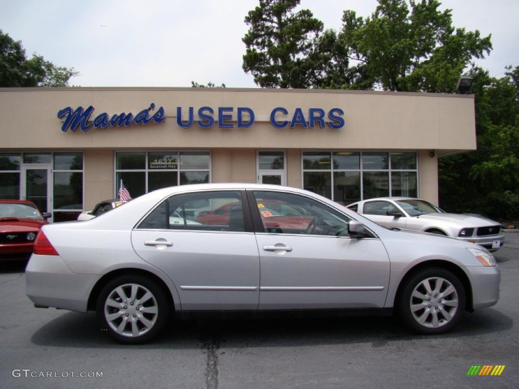 2006 Accord LX V6 Sedan - Alabaster Silver Metallic / Black photo #1