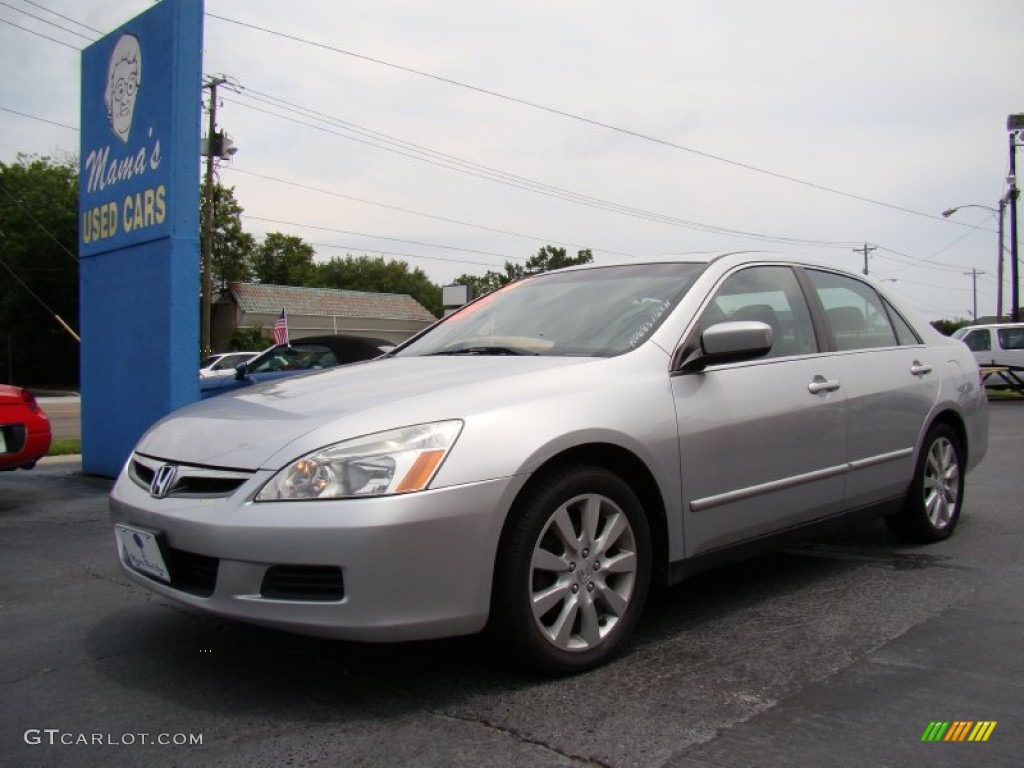 2006 Accord LX V6 Sedan - Alabaster Silver Metallic / Black photo #4