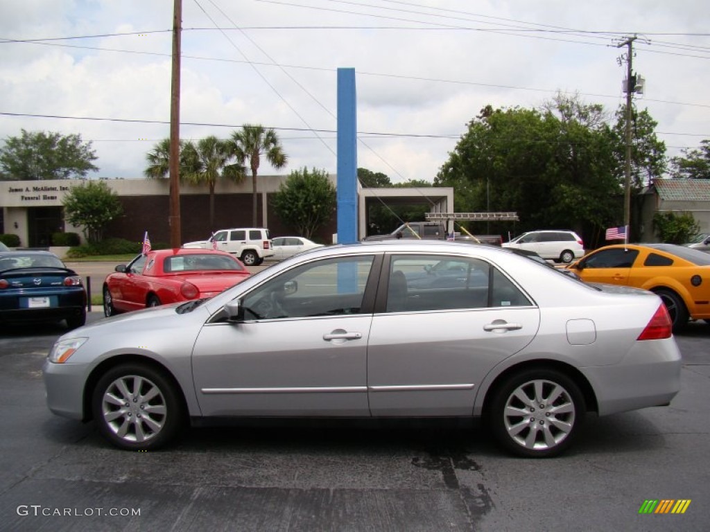 2006 Accord LX V6 Sedan - Alabaster Silver Metallic / Black photo #5