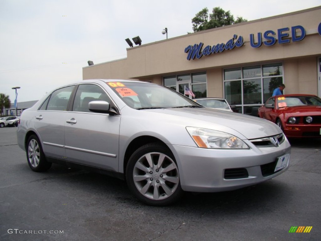 2006 Accord LX V6 Sedan - Alabaster Silver Metallic / Black photo #27