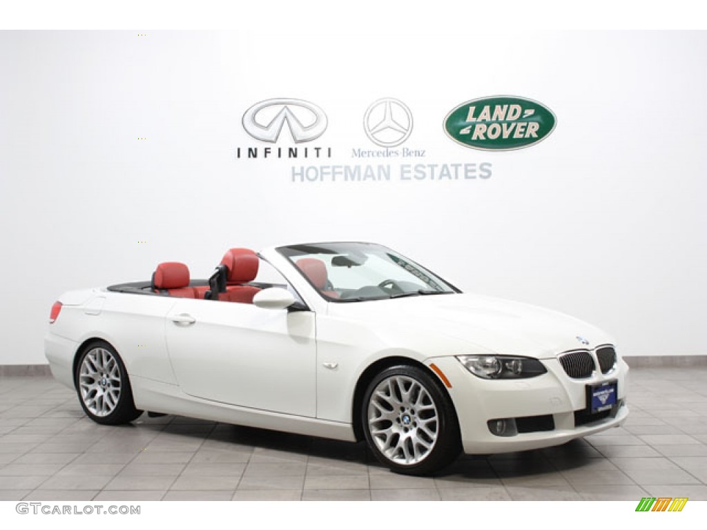 2008 3 Series 328i Convertible - Alpine White / Coral Red/Black photo #1