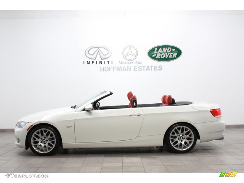 2008 3 Series 328i Convertible - Alpine White / Coral Red/Black photo #2