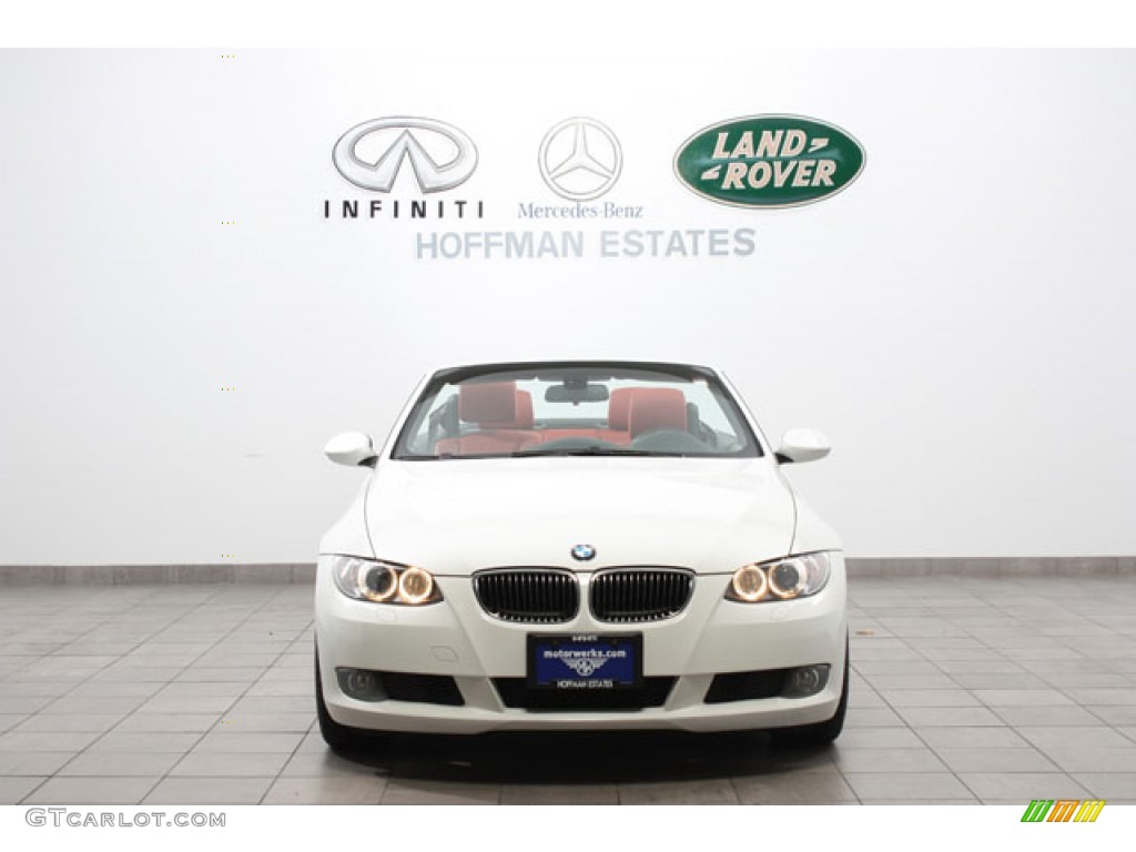 2008 3 Series 328i Convertible - Alpine White / Coral Red/Black photo #3