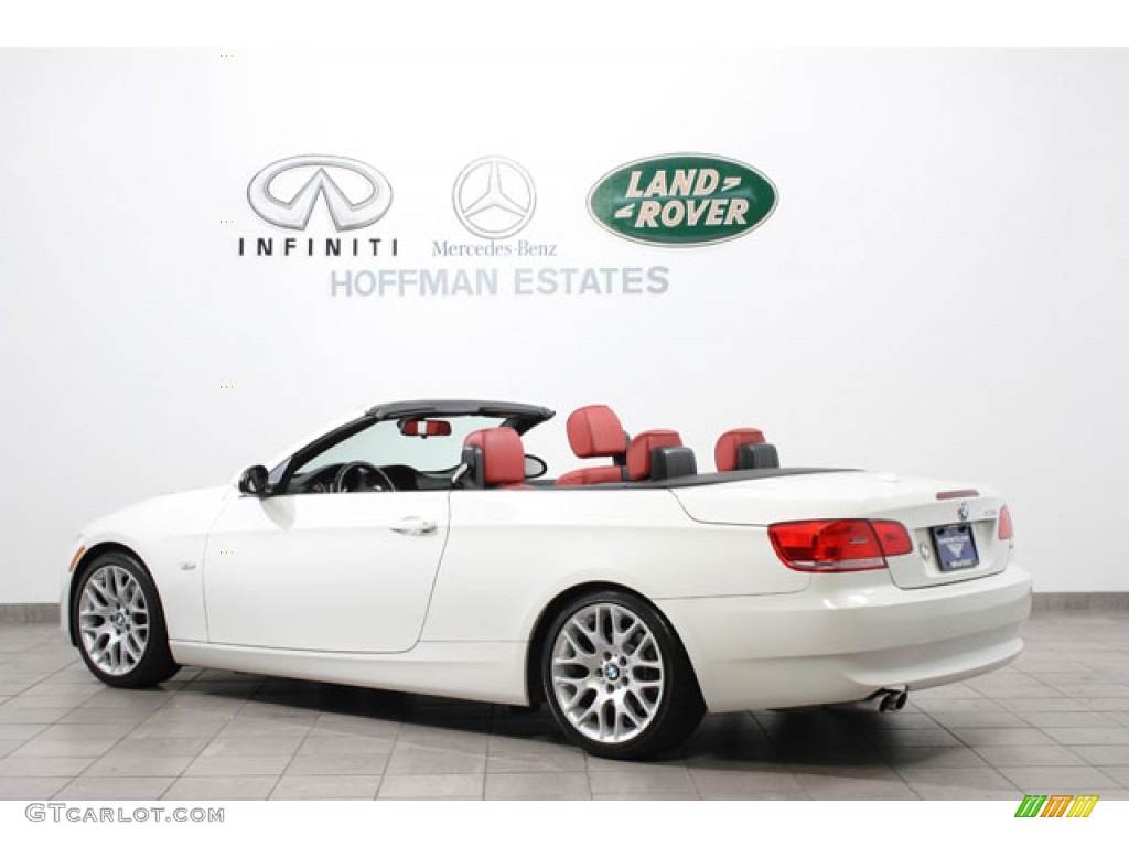 2008 3 Series 328i Convertible - Alpine White / Coral Red/Black photo #5