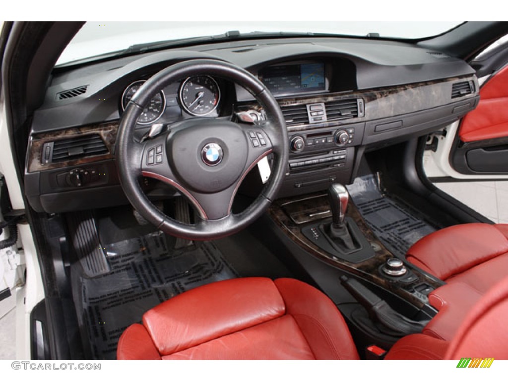 2008 3 Series 328i Convertible - Alpine White / Coral Red/Black photo #6