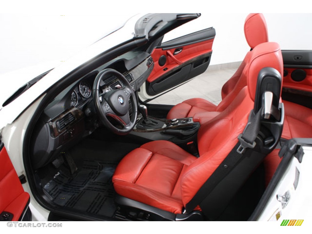 2008 3 Series 328i Convertible - Alpine White / Coral Red/Black photo #16