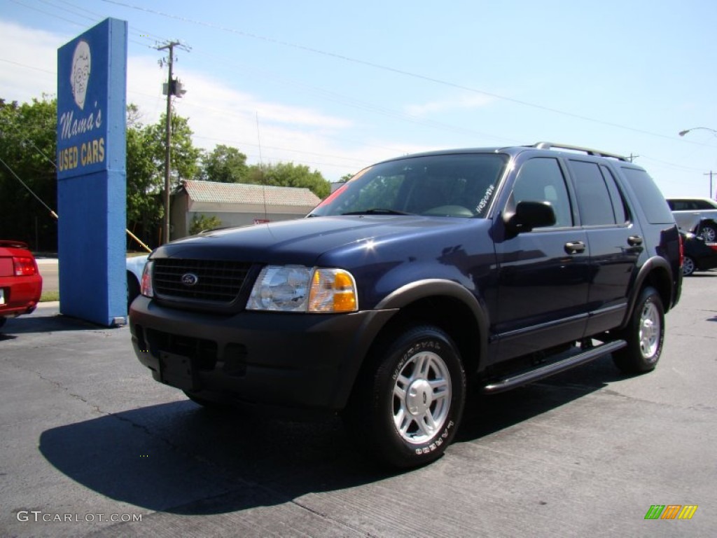2003 Explorer XLS 4x4 - True Blue Metallic / Graphite Grey photo #4