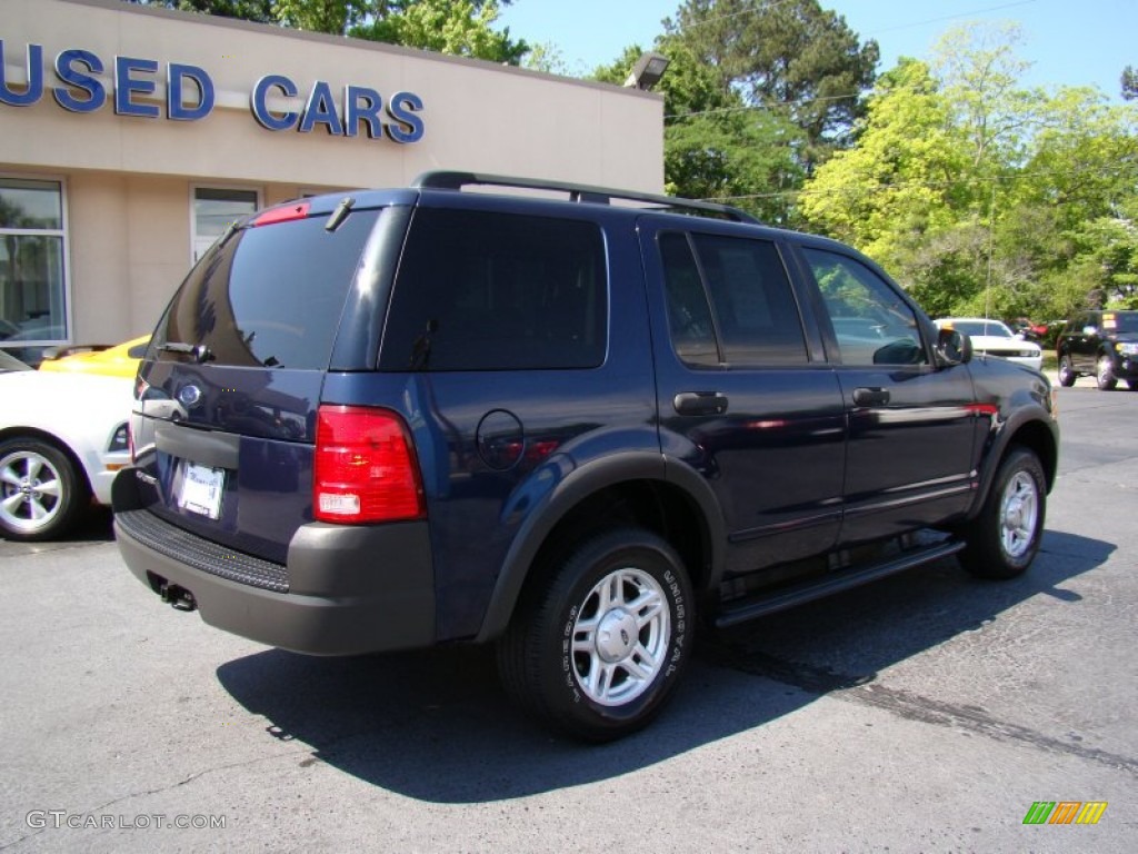 2003 Explorer XLS 4x4 - True Blue Metallic / Graphite Grey photo #8