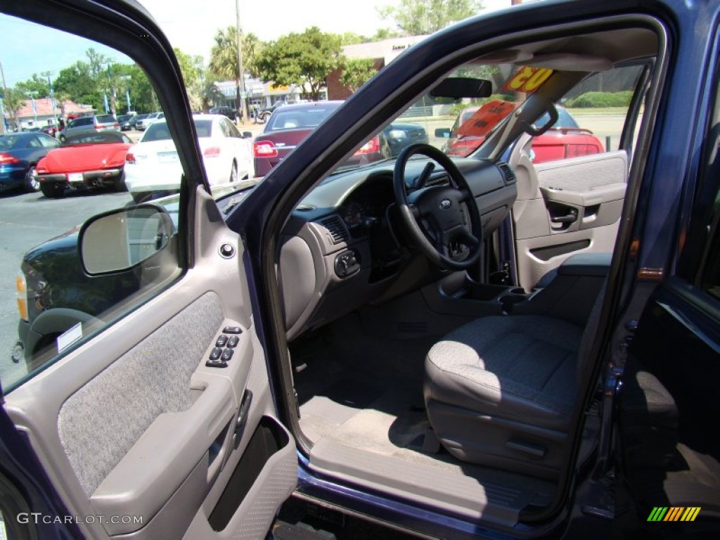 2003 Explorer XLS 4x4 - True Blue Metallic / Graphite Grey photo #9