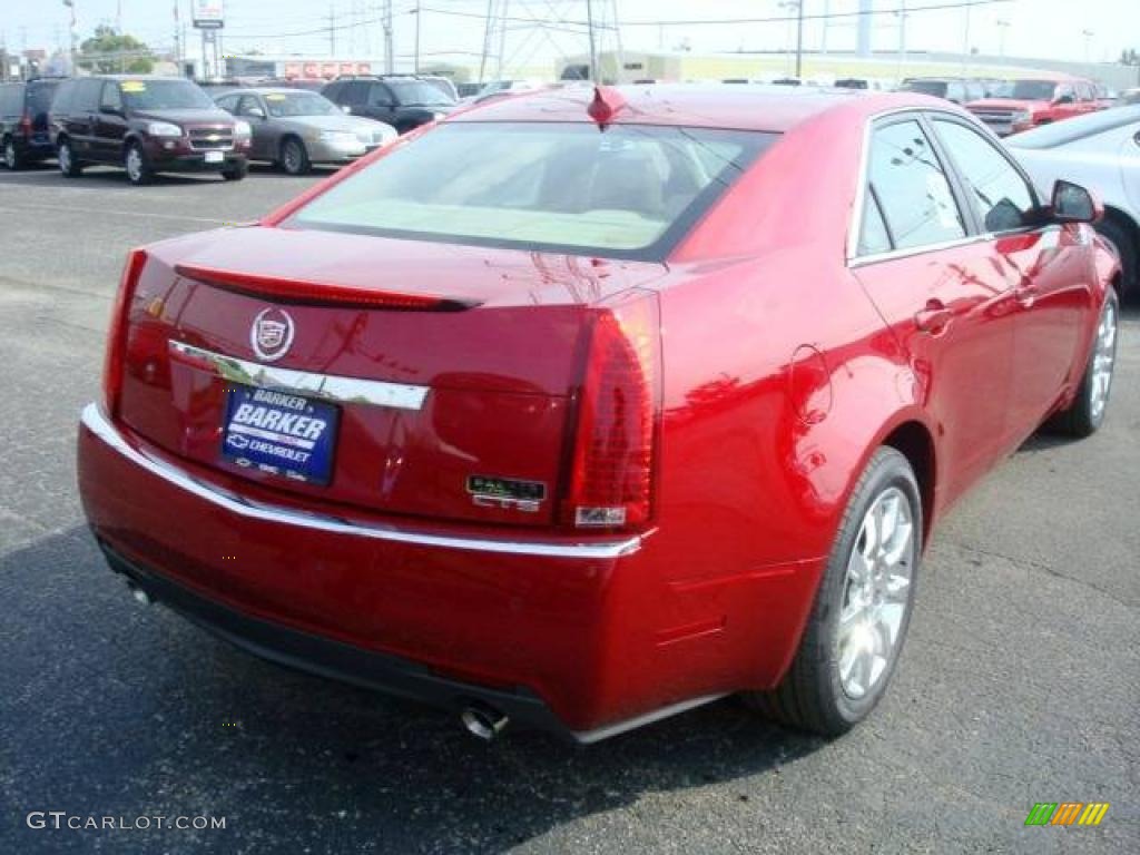 2009 CTS Sedan - Crystal Red / Cashmere/Cocoa photo #8