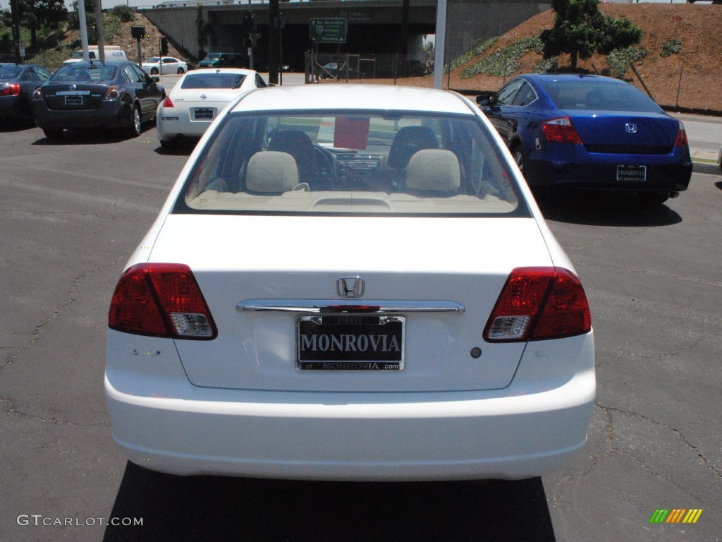 2003 Civic EX Sedan - Taffeta White / Ivory photo #12