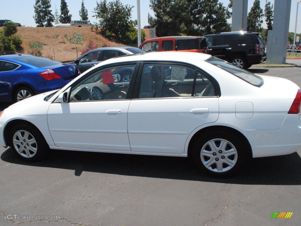 2003 Civic EX Sedan - Taffeta White / Ivory photo #15