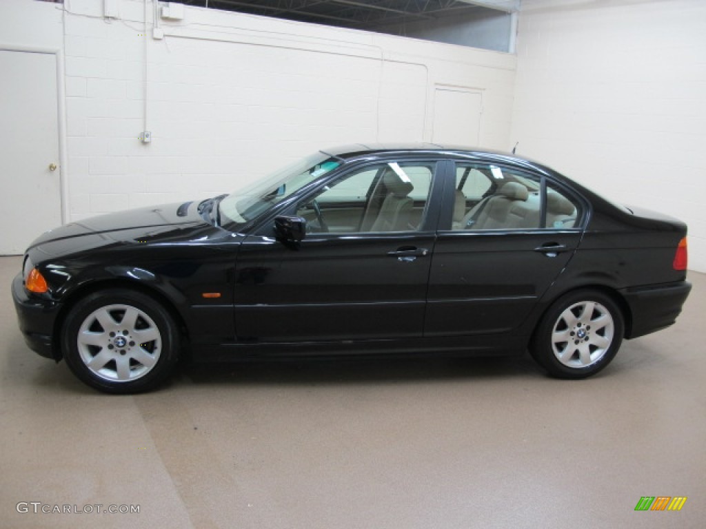 2000 3 Series 323i Sedan - Jet Black / Sand photo #5