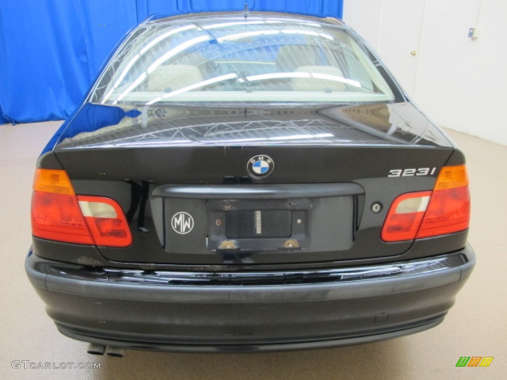 2000 3 Series 323i Sedan - Jet Black / Sand photo #7